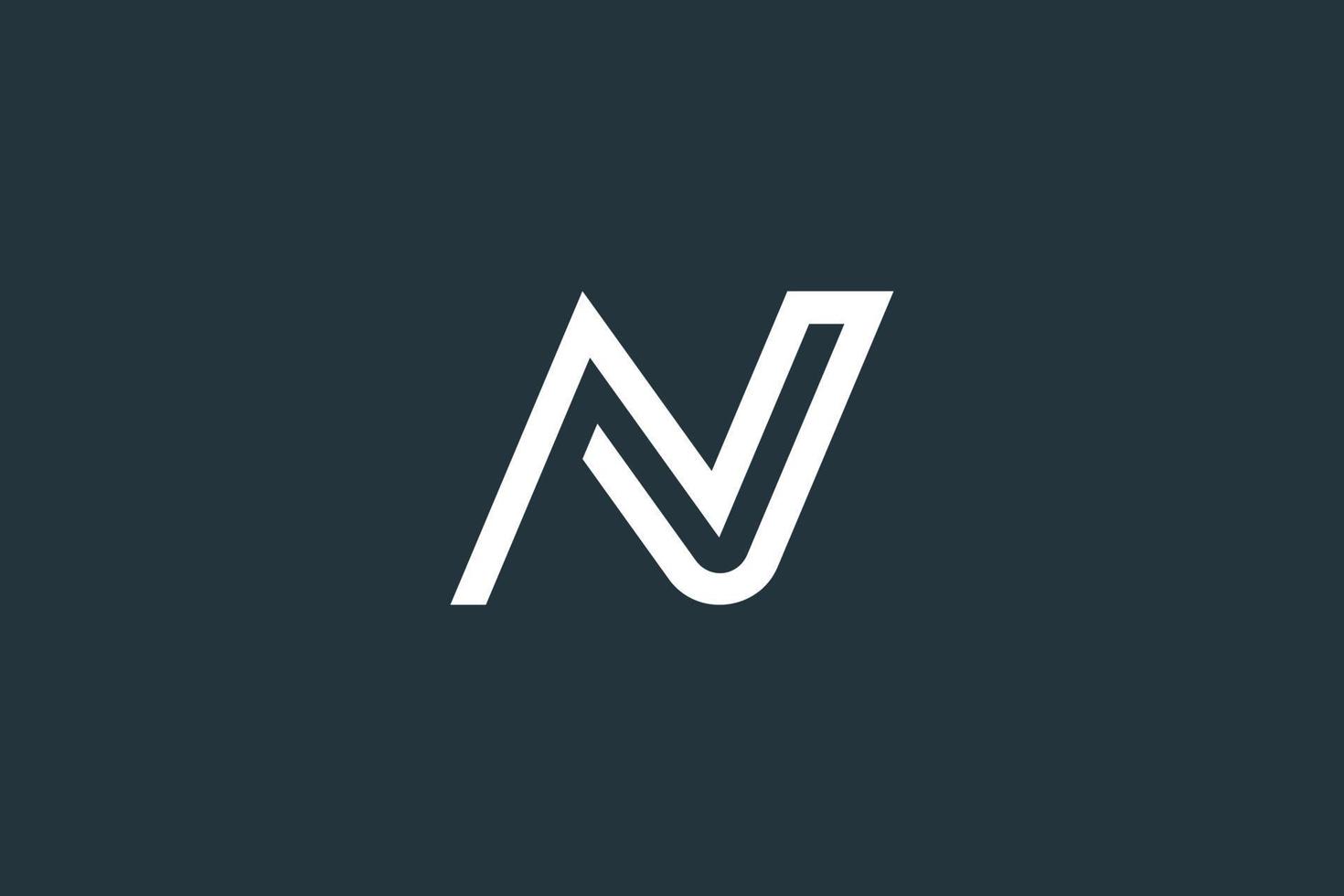 letter n minimaal logo vector ontwerpsjabloon