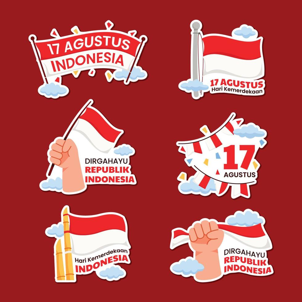 onafhankelijkheidsdag indonesië vieren vector