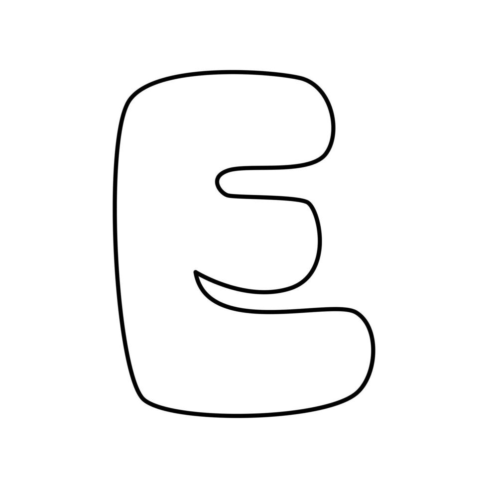 alfabet kleurboek voor kinderen. hand getekende vector Alfabetletters teken doodle lettertypeset. vector illustratie