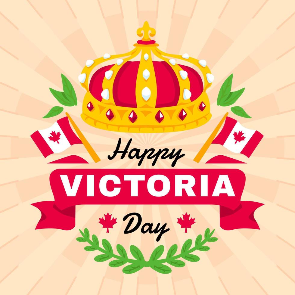 gelukkig victoria dag concept vector