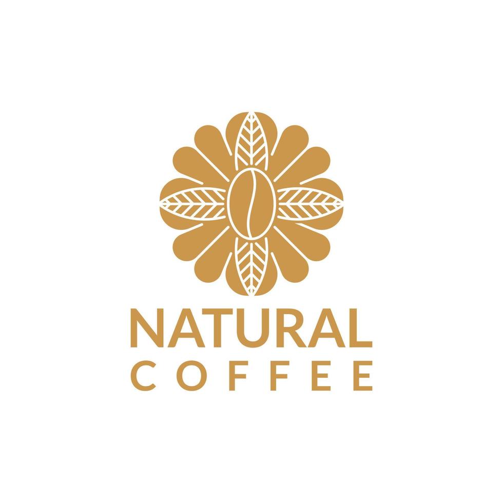 natuur koffie logo ontwerp vector