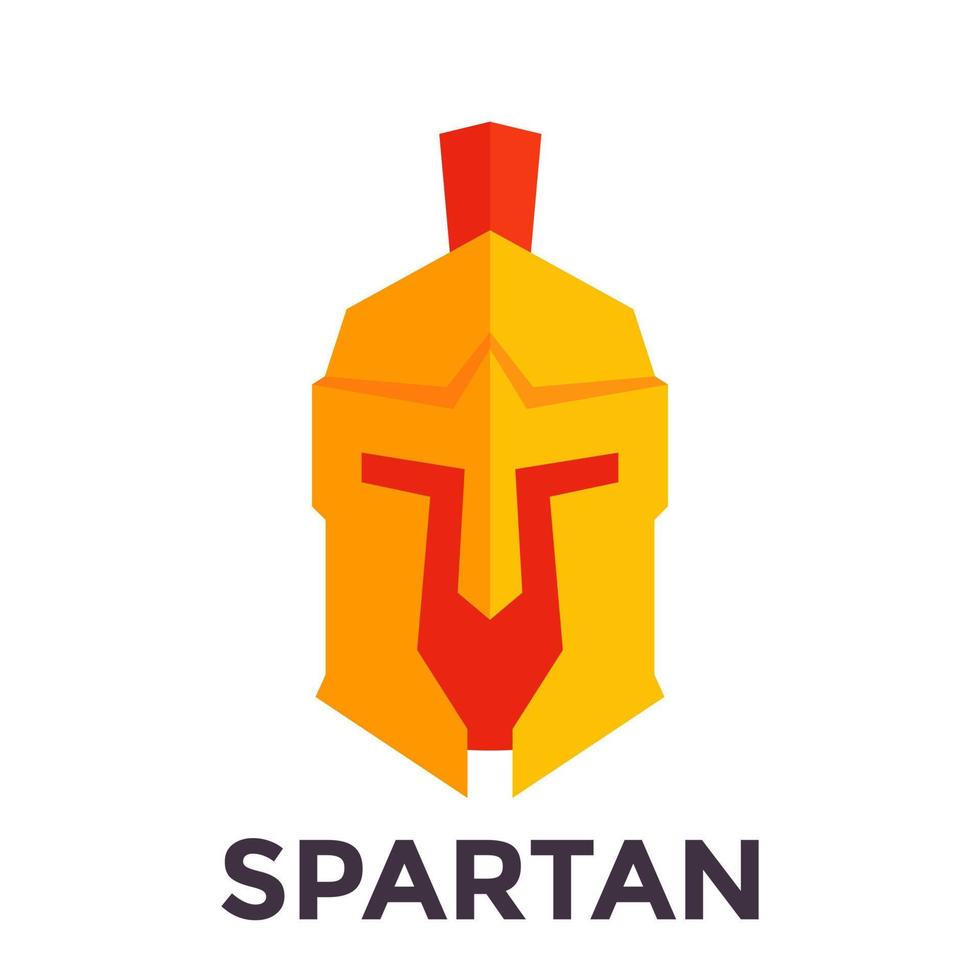 Spartaanse helm, vector logo sjabloon