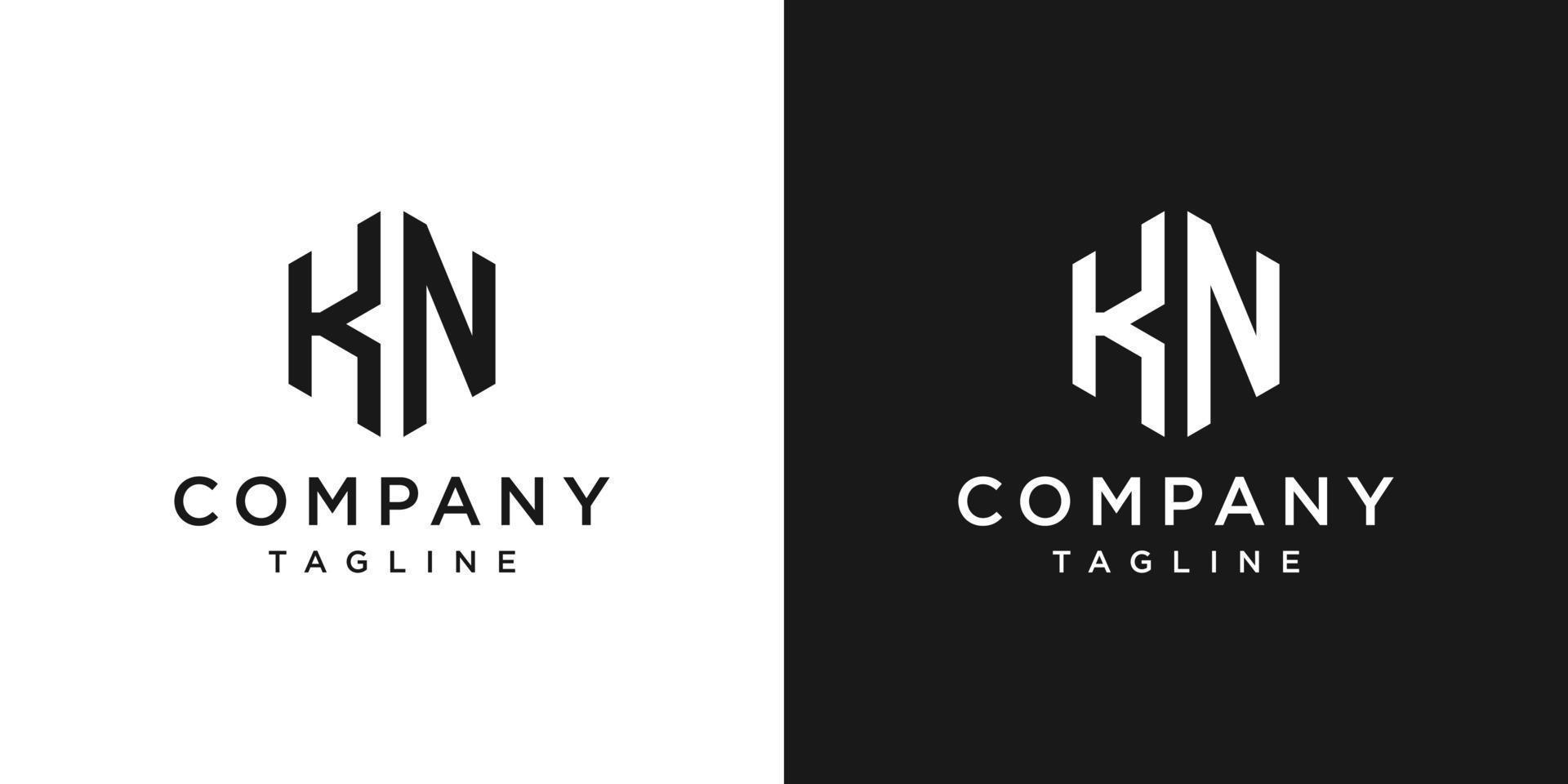 creatieve brief k monogram logo ontwerp pictogrammalplaatje witte en zwarte achtergrond vector