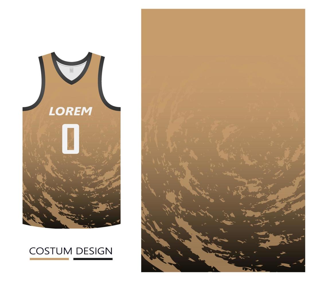 basketbal jersey patroon ontwerpsjabloon. gouden abstracte achtergrond voor stoffenpatroon. basketbal-, hardloop-, voetbal- en trainingsshirts. vector illustratie