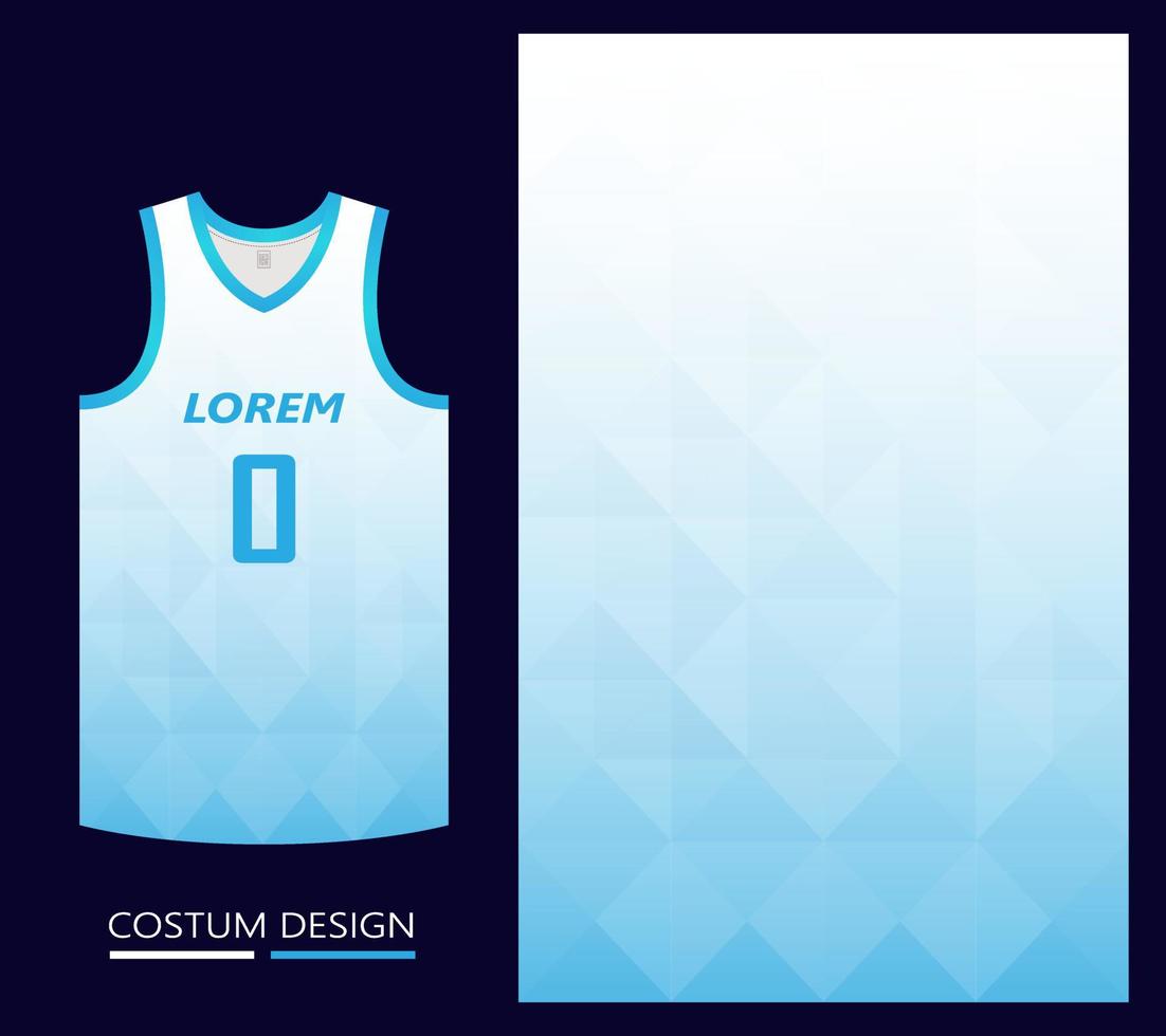 basketbal jersey patroon ontwerpsjabloon. blauwe abstracte achtergrond voor stoffenpatroon. basketbal-, hardloop-, voetbal- en trainingsshirts. vector illustratie