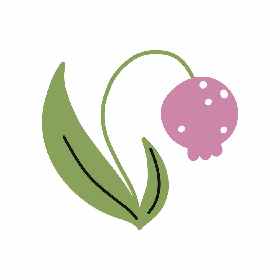 paarse klokbloem. vector doodle illustratie op een witte achtergrond.
