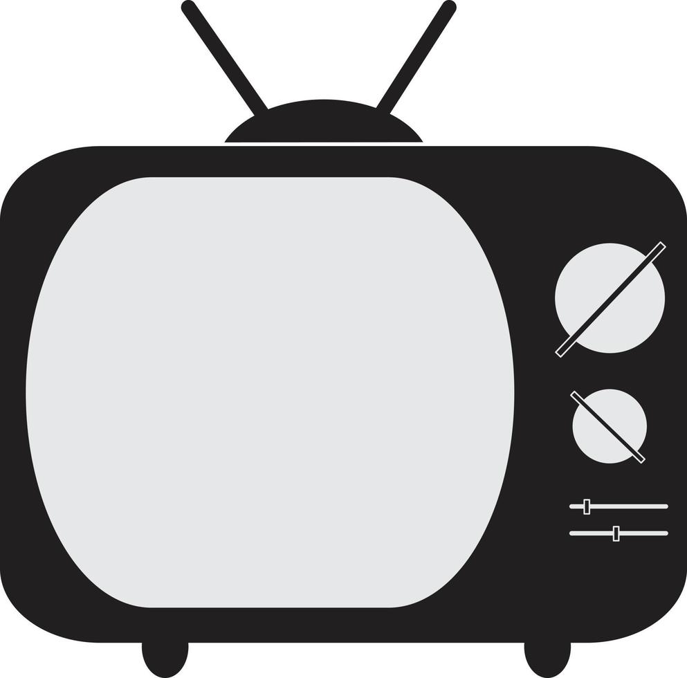 oud tv-pictogram. retro tv-pictogram. televisie teken. oud tv-symbool. vector