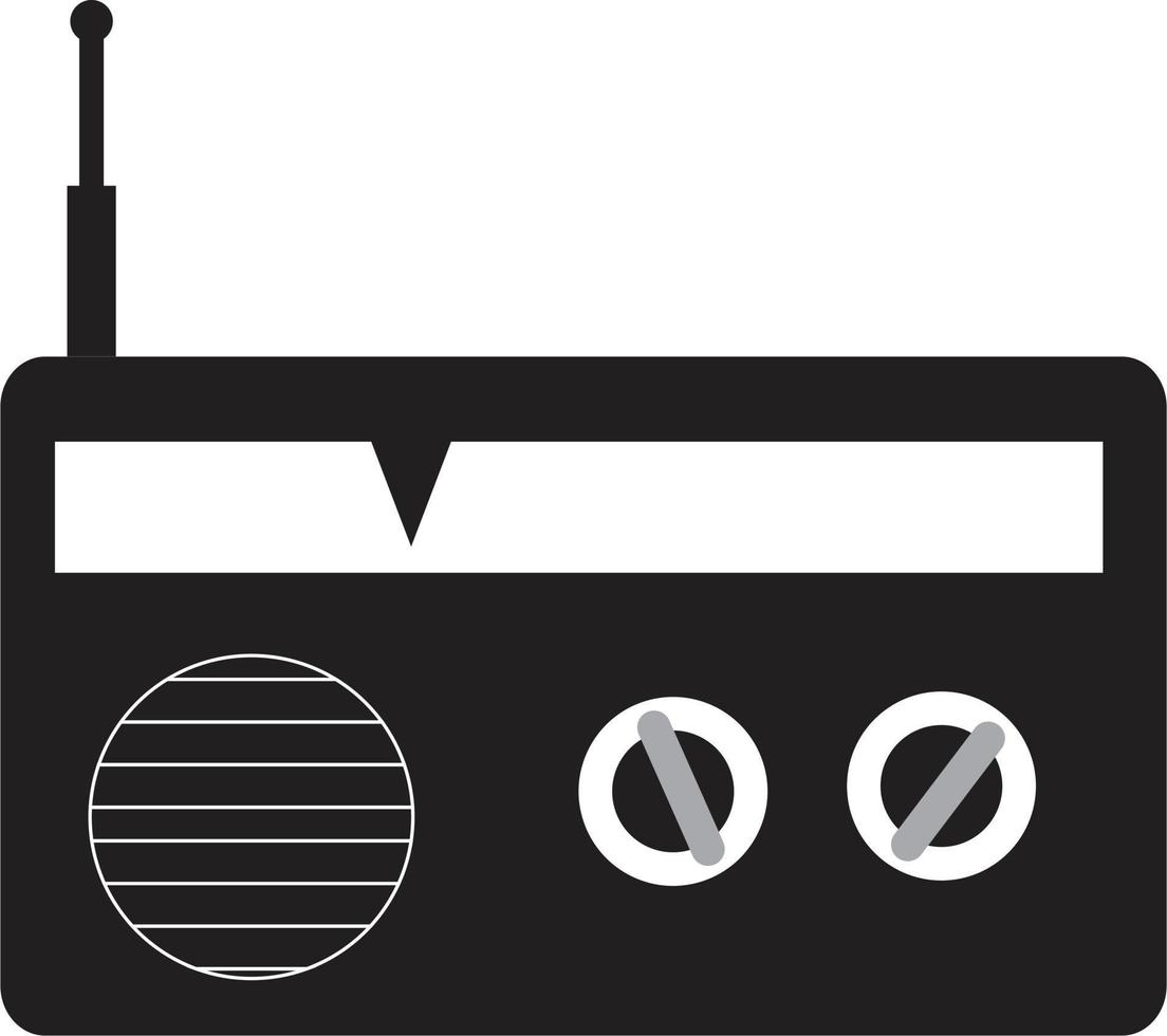 radio-pictogram. redio teken. vintage radiosymbool. vector