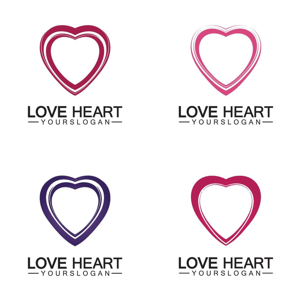 liefde hart logo en symbool vector sjabloon