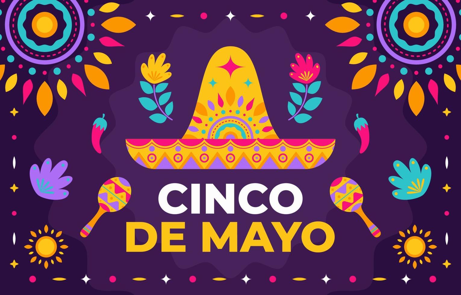 plat cinco de mayo feestconcept vector