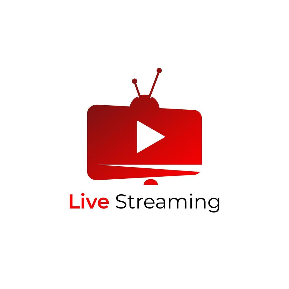 live streaming logo-ontwerp vector