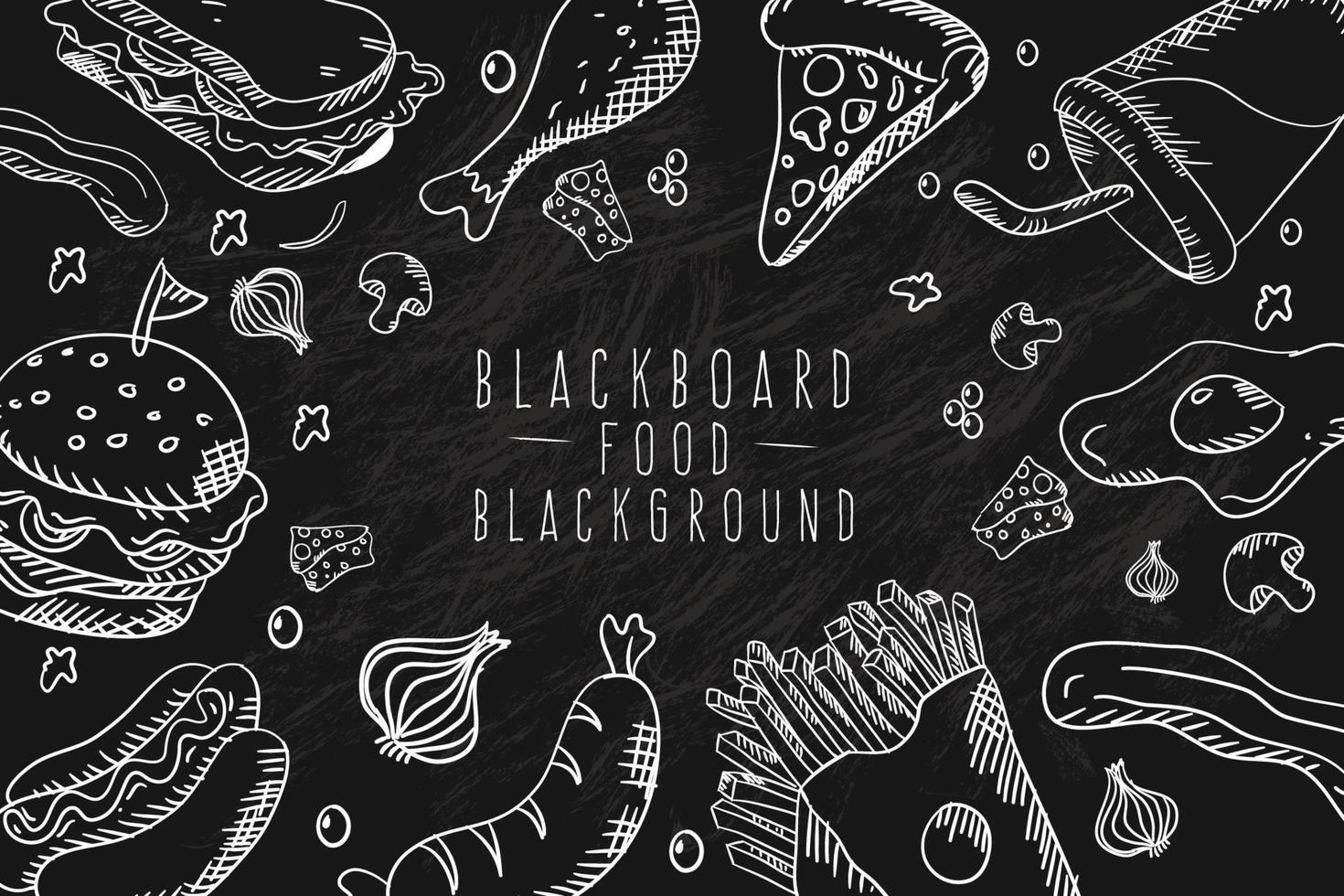 heerlijke fastfoods. hand tekenen zwart-wit set die heerlijke voedsel illustraties bevat. vector