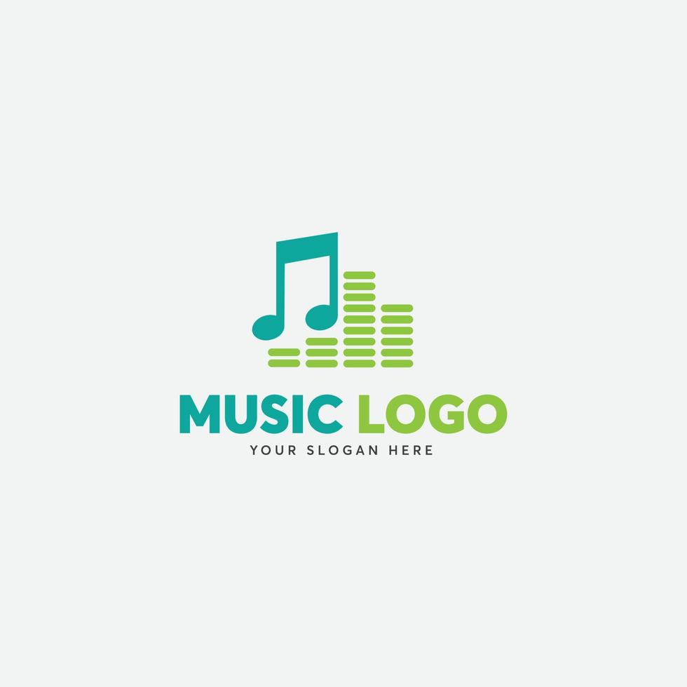 gratis logo-ontwerp voor muziek en geluid vector