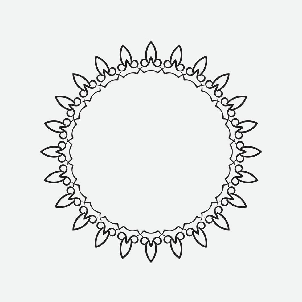 cirkel Grieks frame. ronde meanderrand. decoratie element patroon. vectorillustratie geïsoleerd op een witte achtergrond vector