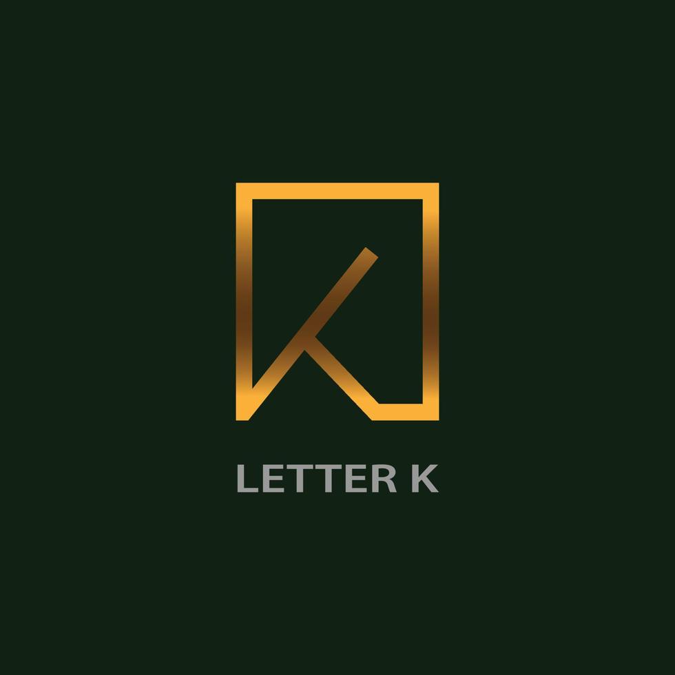 letter k-logo voor initiaal. vectorillustratie. vector