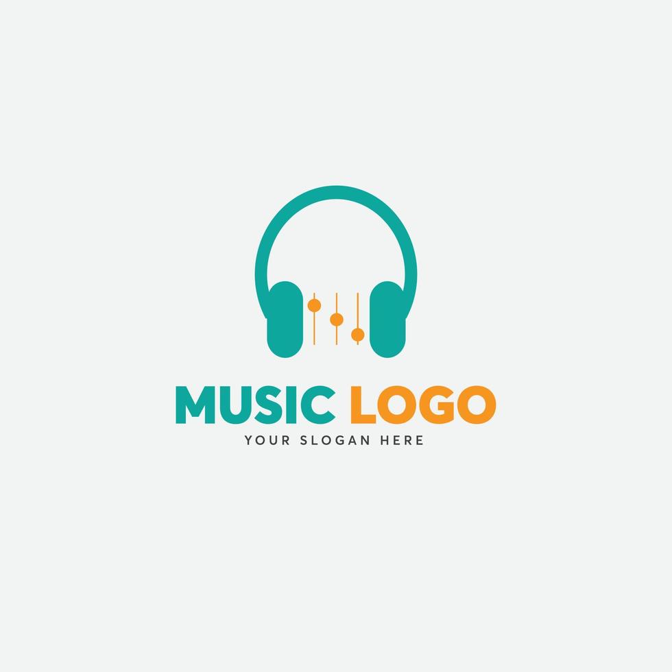 gratis logo-ontwerp voor muziek en geluid vector