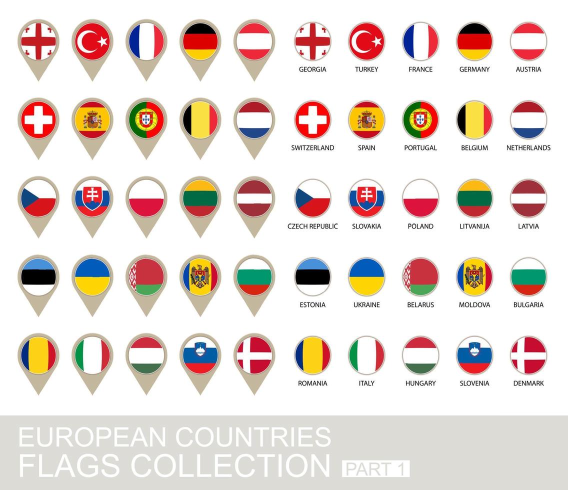 Europese landen vlaggen collectie vector