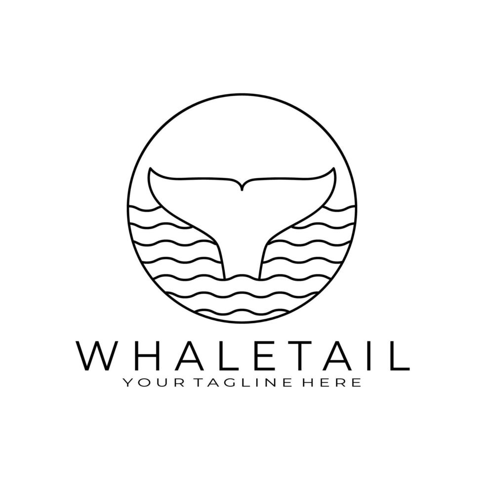 walvisstaart logo, vector, illustratie, ontwerp vector