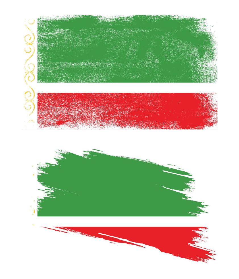 vlag van de Tsjetsjeense Republiek in grunge-stijl vector