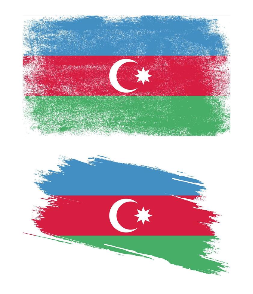 vlag van azerbeidzjan in grunge-stijl vector