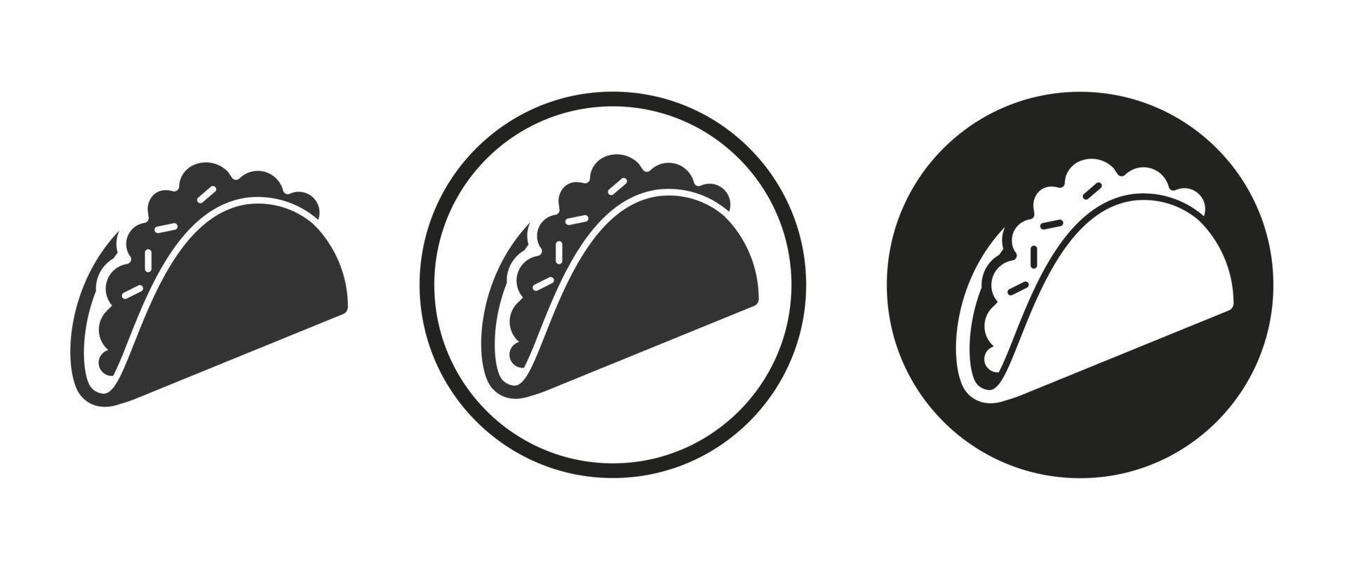 bladerdeeg pizza icoon. web icon set .vector afbeelding vector