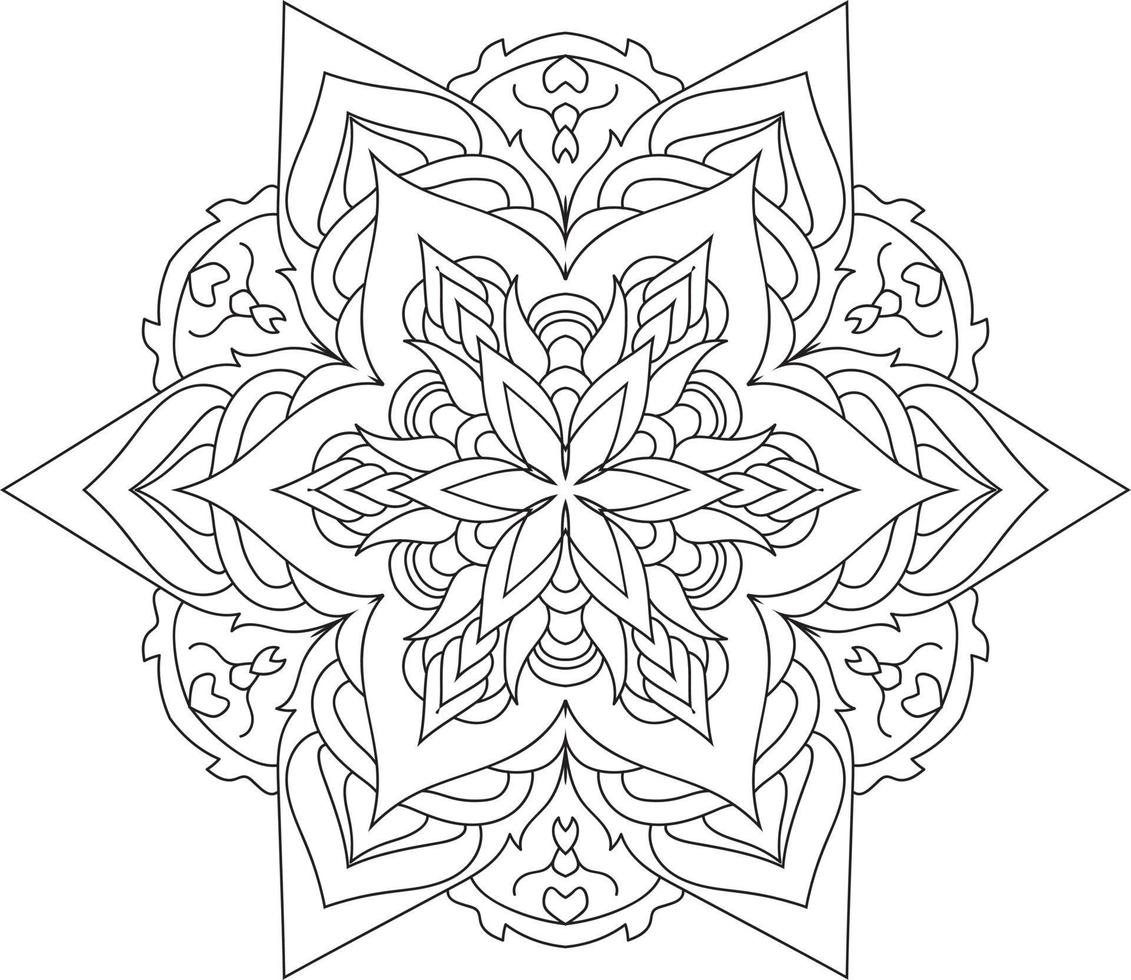 cirkelvormige bloem mandala op wit gratis vector