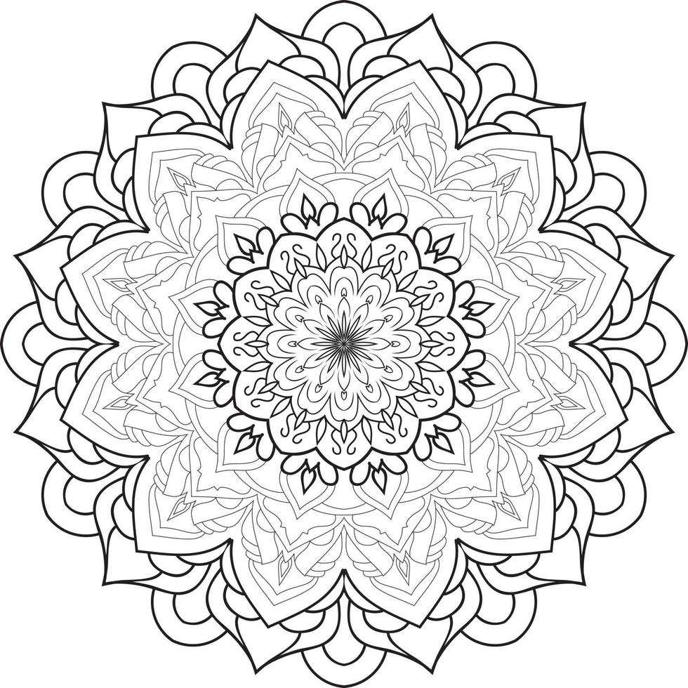 cirkelvormige bloem mandala op wit gratis vector