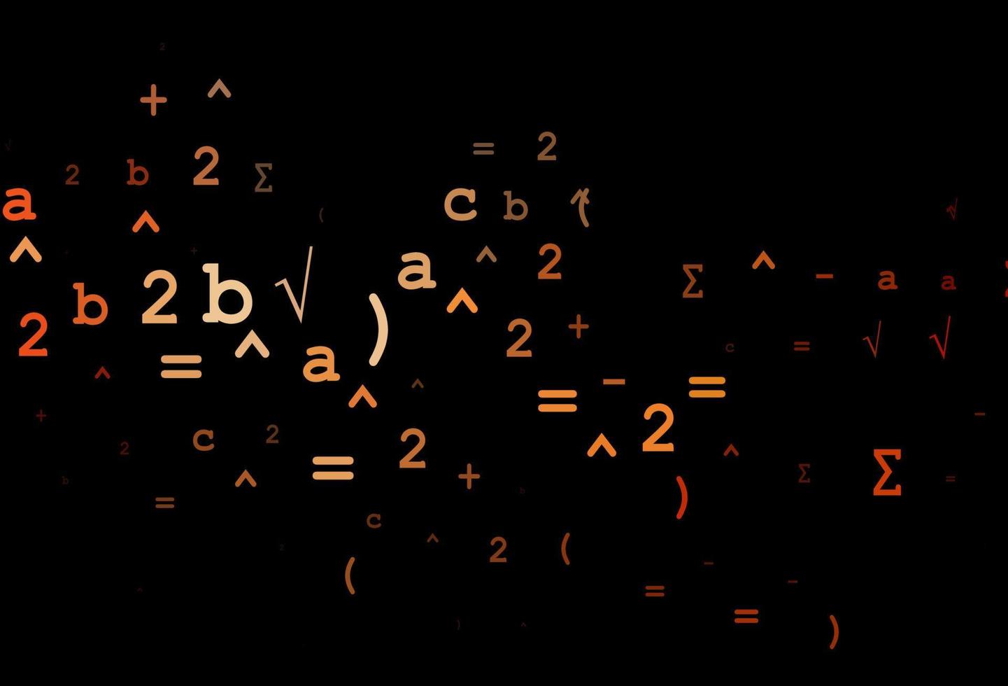 donkerrode vectorachtergrond met algebra-elementen. vector
