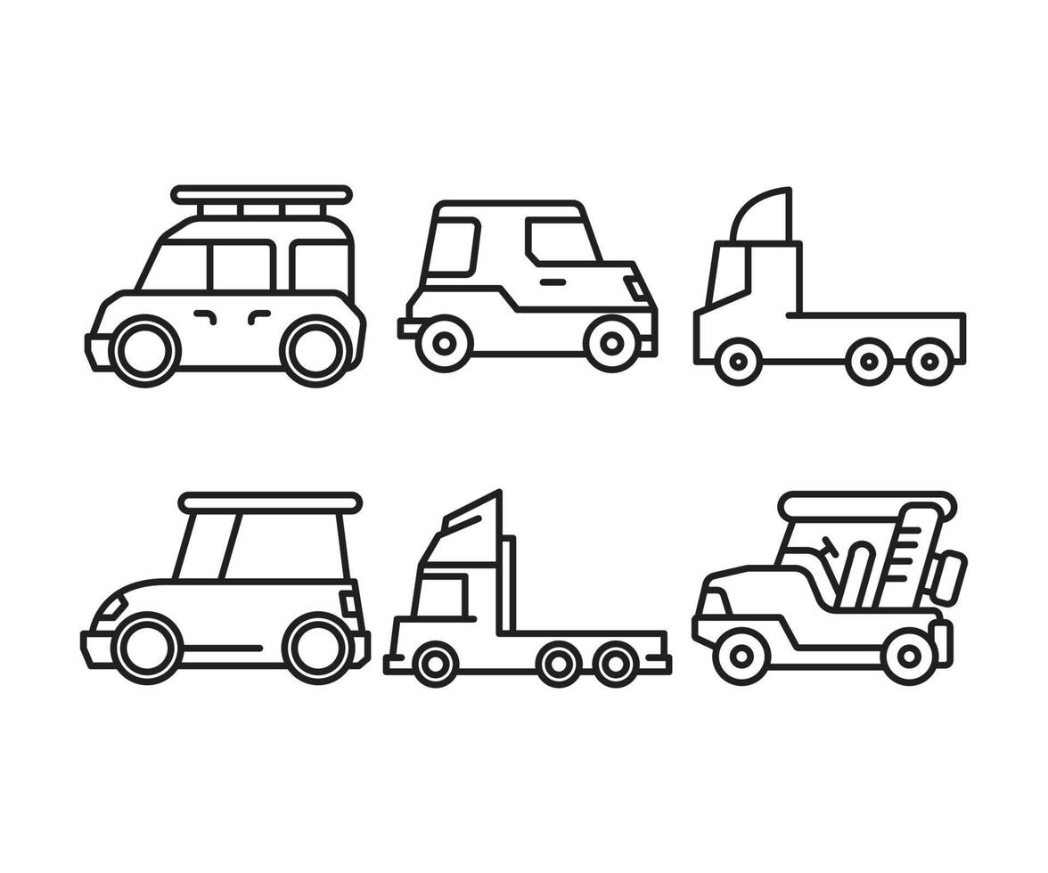 auto- en transportpictogrammen vector