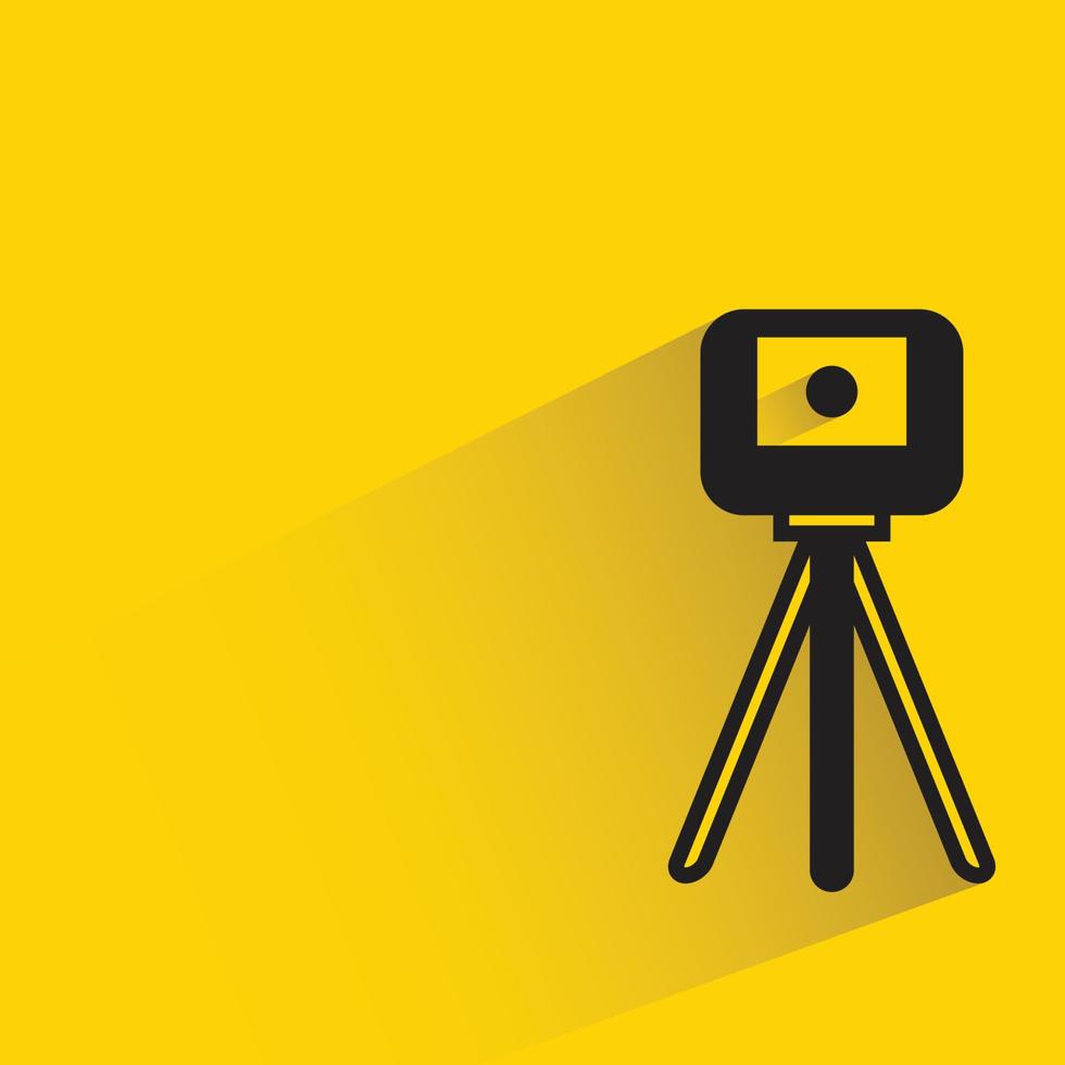 videocamera met statiefpictogram vector