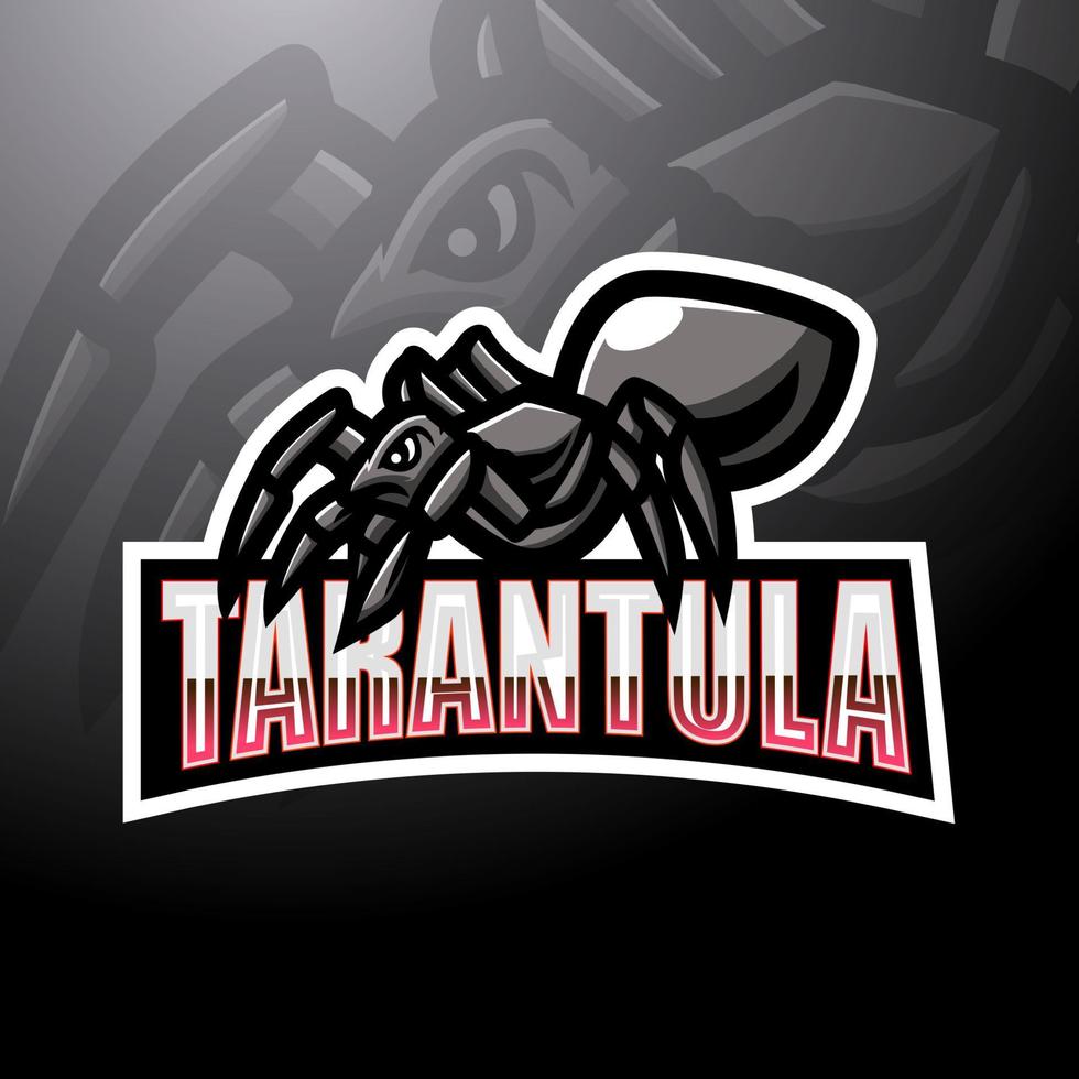tarantula mascotte esport logo ontwerp vector