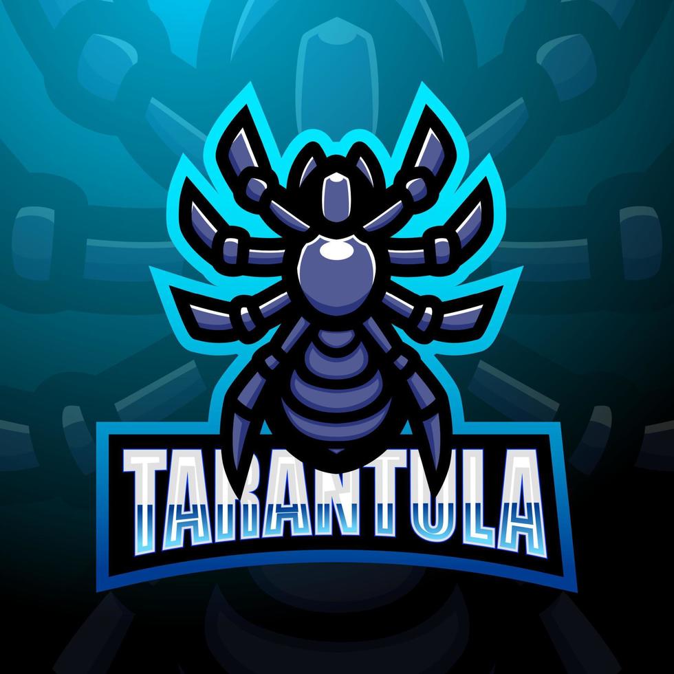 tarantula mascotte esport logo ontwerp vector
