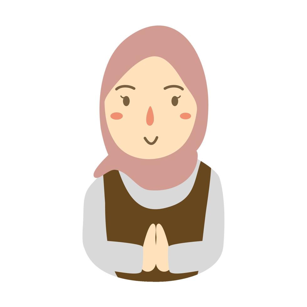 moslimvrouwen die hijab dragen vector