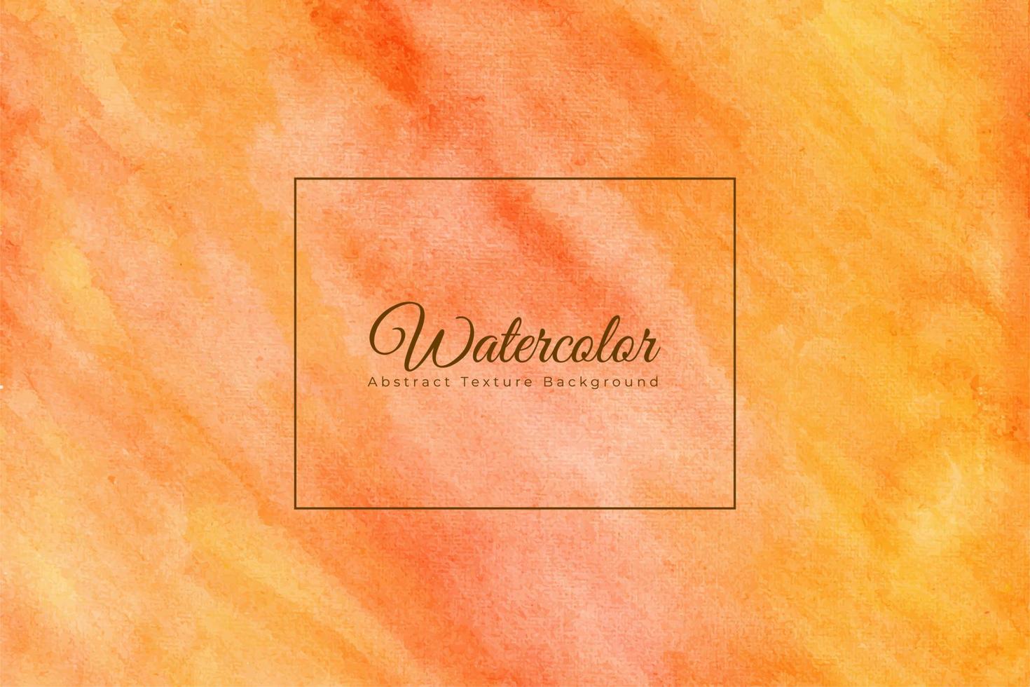 abstracte handgeschilderde aquarel textuur achtergrond in oranje kleur vector