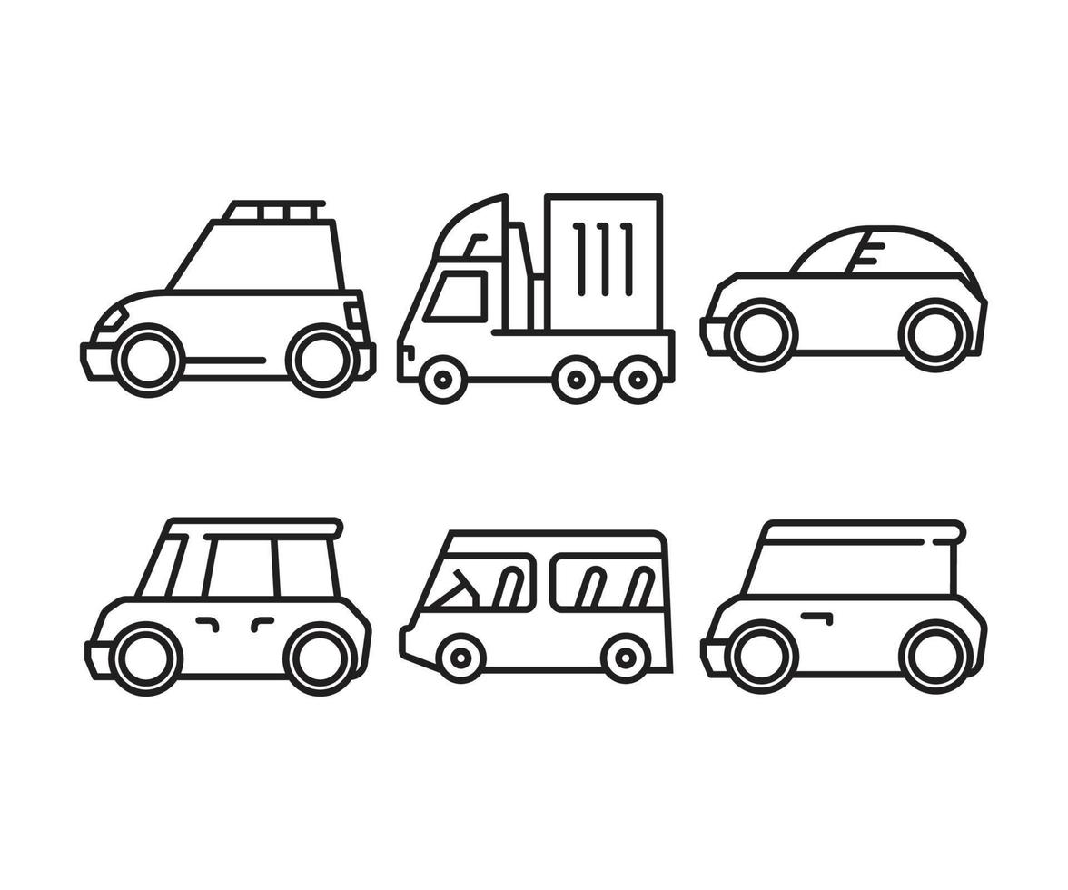 auto en transport pictogram illustratie vector