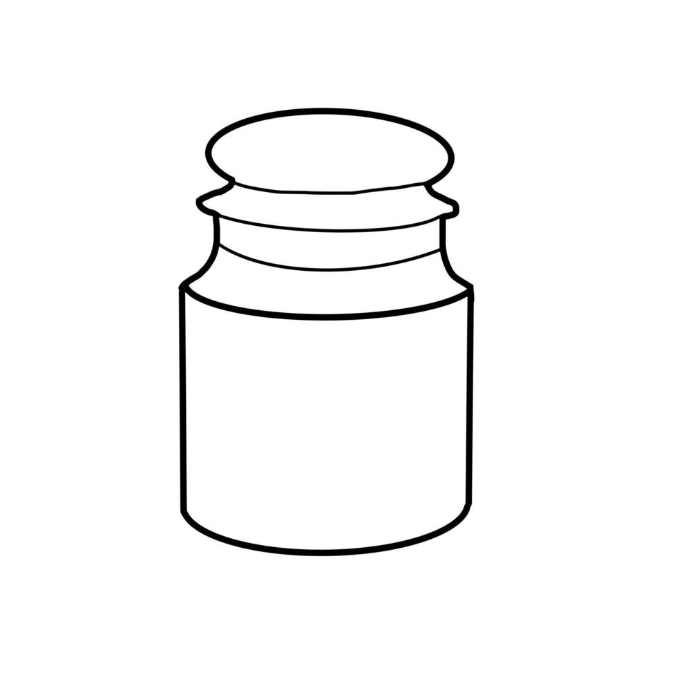 jar beauty food container spa voor relax handgetekende organische lijn doodle vector