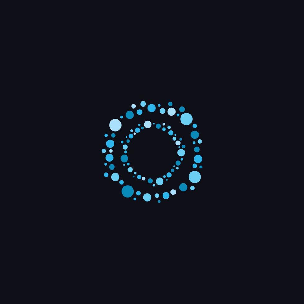 abstracte cirkel stip logo pictogram ontwerpsjabloon vector