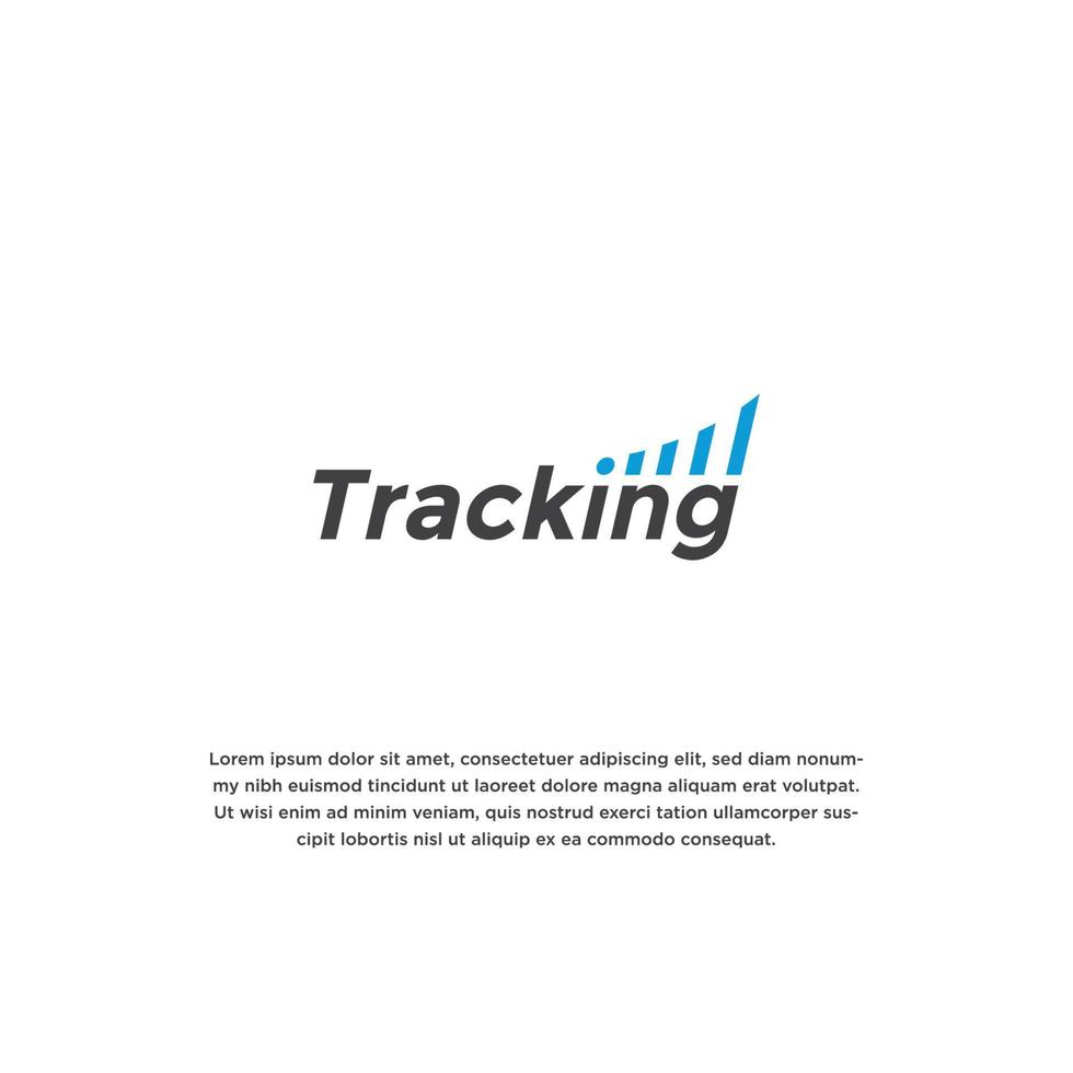 eenvoudige en unieke online tracking idee logo ontwerp sjabloon vectorillustratie vector
