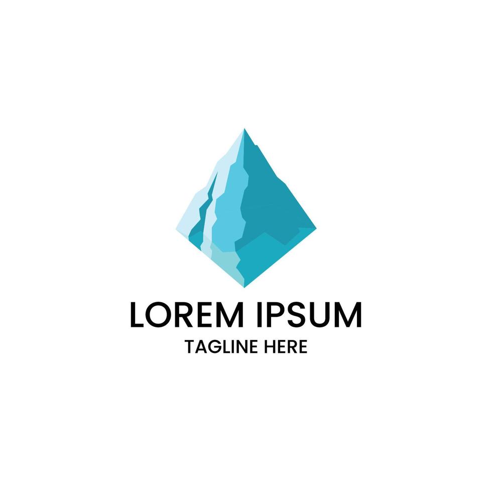 ijsberg logo pictogram ontwerpsjabloon vector