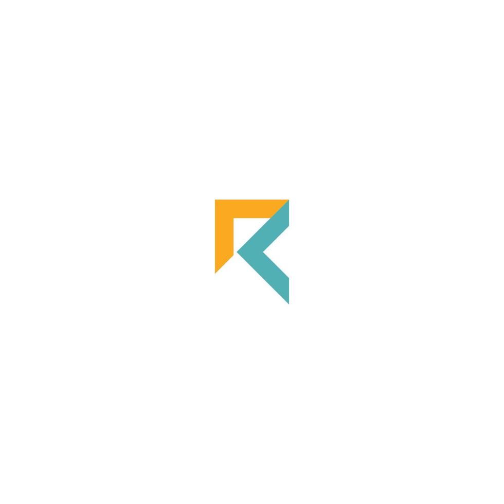 letter r-logo ontwerpsjabloon. initiaal, media, kleur, tech - vector