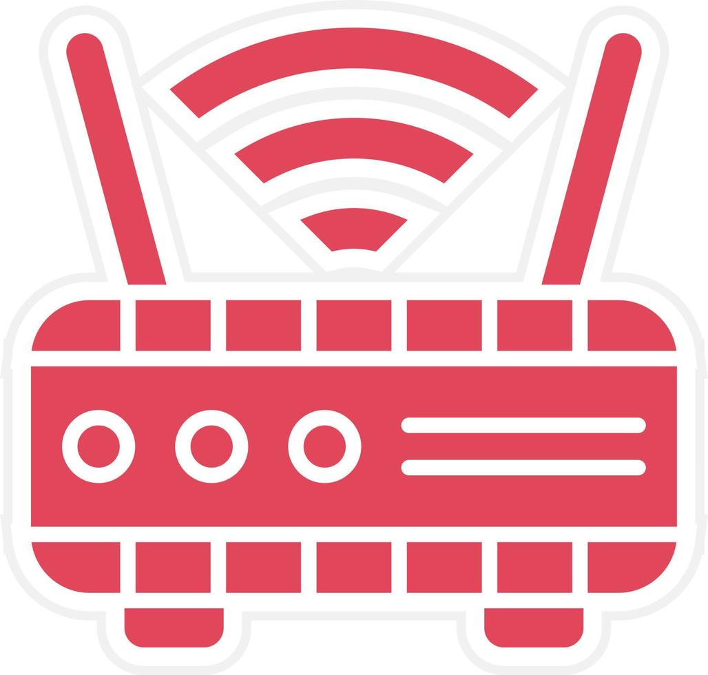 wifi-router pictogramstijl vector