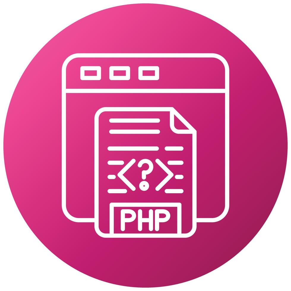 php codering pictogramstijl vector