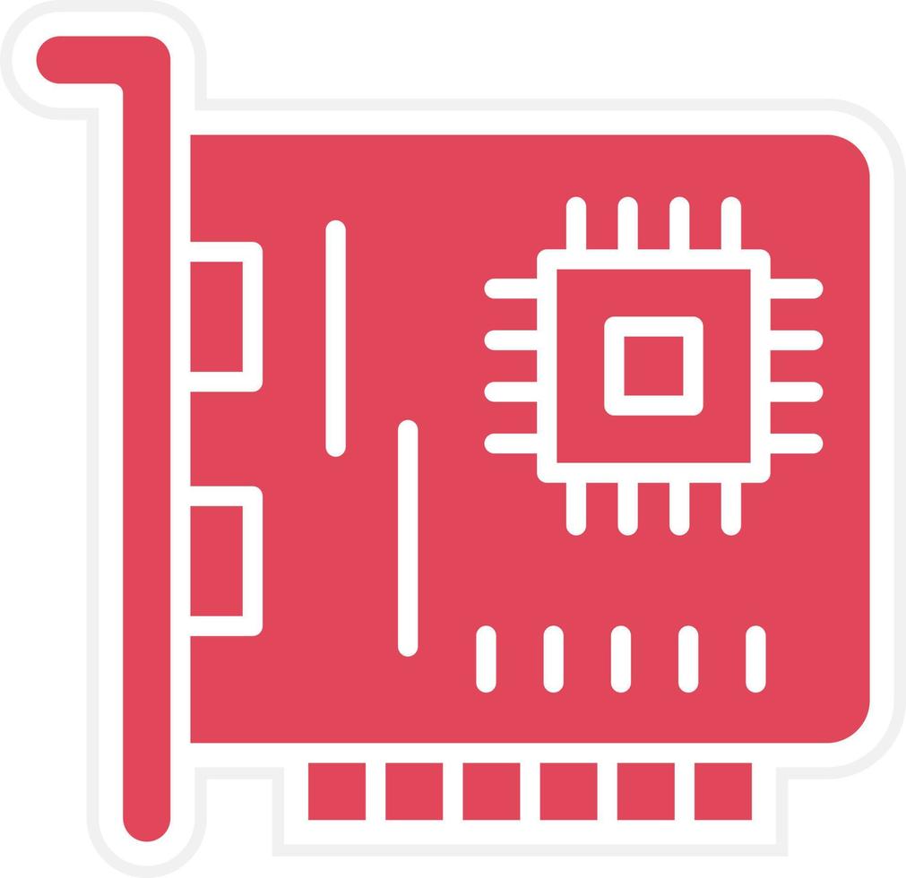 pictogramstijl netwerkinterfacekaart vector