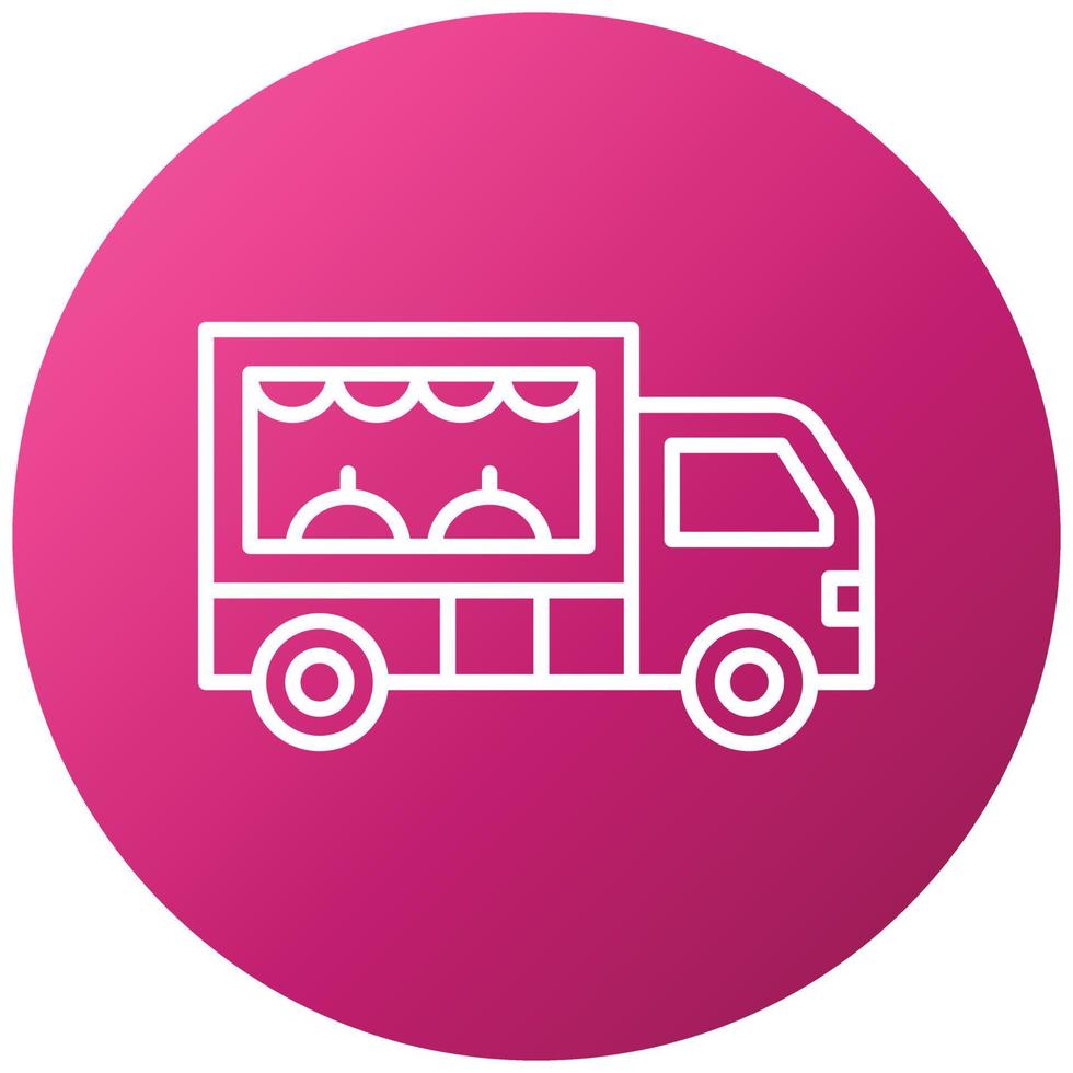voedsel vrachtwagen pictogramstijl vector