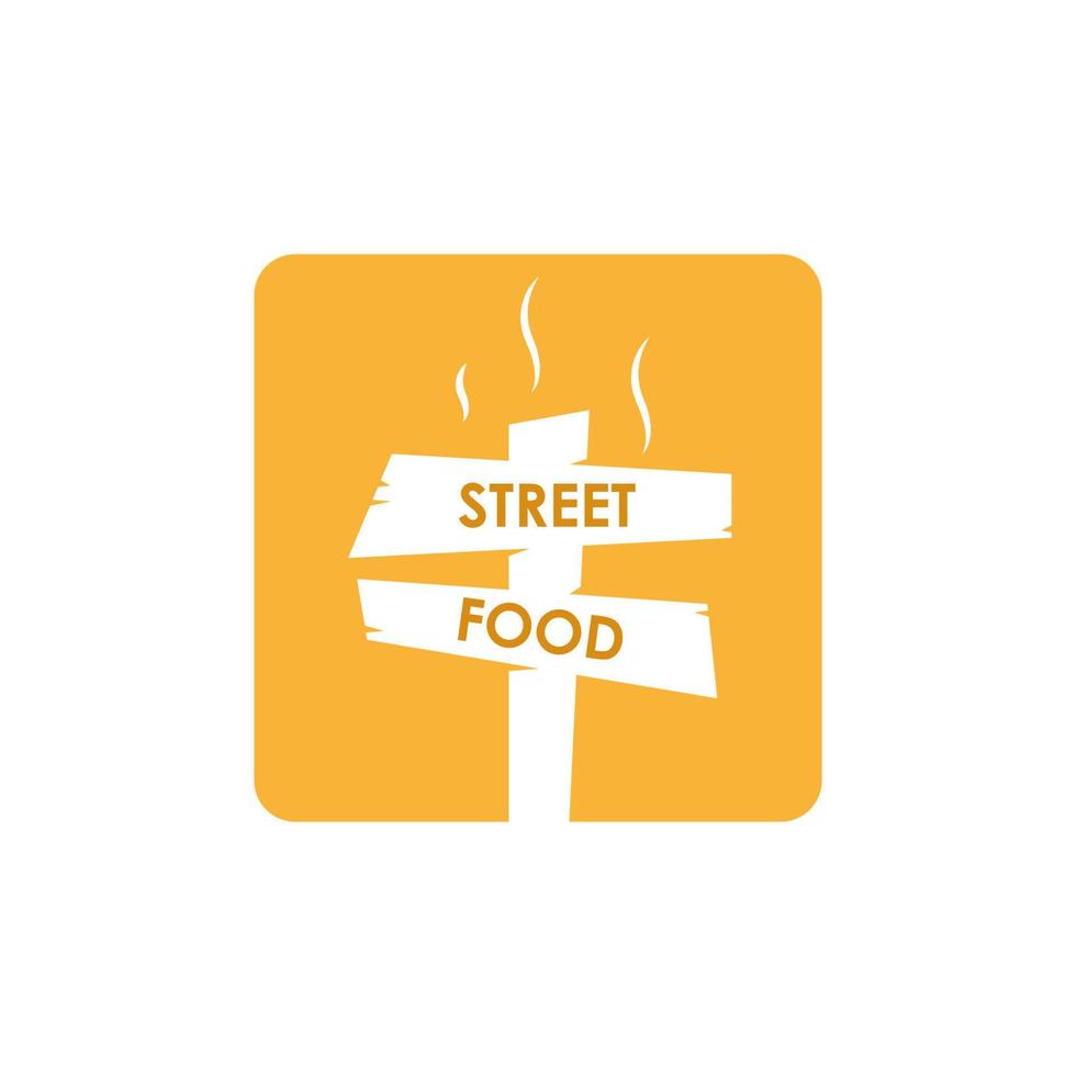 streetfood logo ontwerp vector