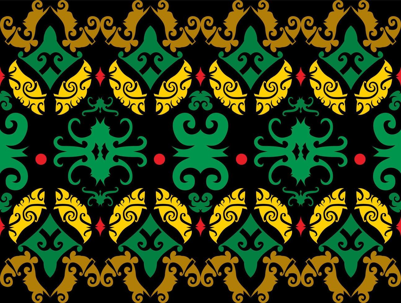 naadloos patroon van dayak etnisch patroon. traditioneel Indonesisch weefselmotief.borneopatroon. vector ontwerp inspiratie. creatief textiel voor mode of stof