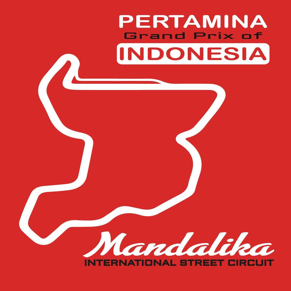 mandalika internationaal straatcircuit logo-ontwerp. voor verschillende doeleinden met vectorbestanden vector