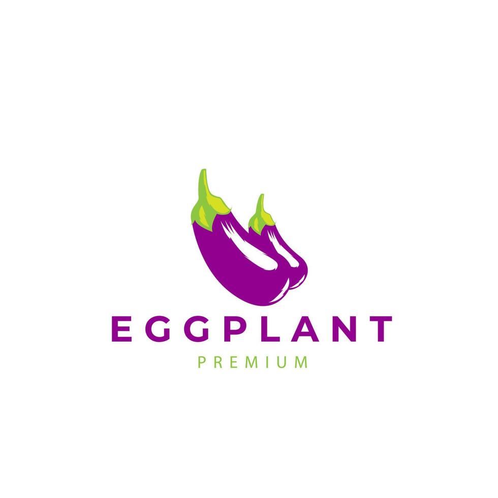 aubergine logo en aubergine pictogram vector illustratie beste logo ontwerp