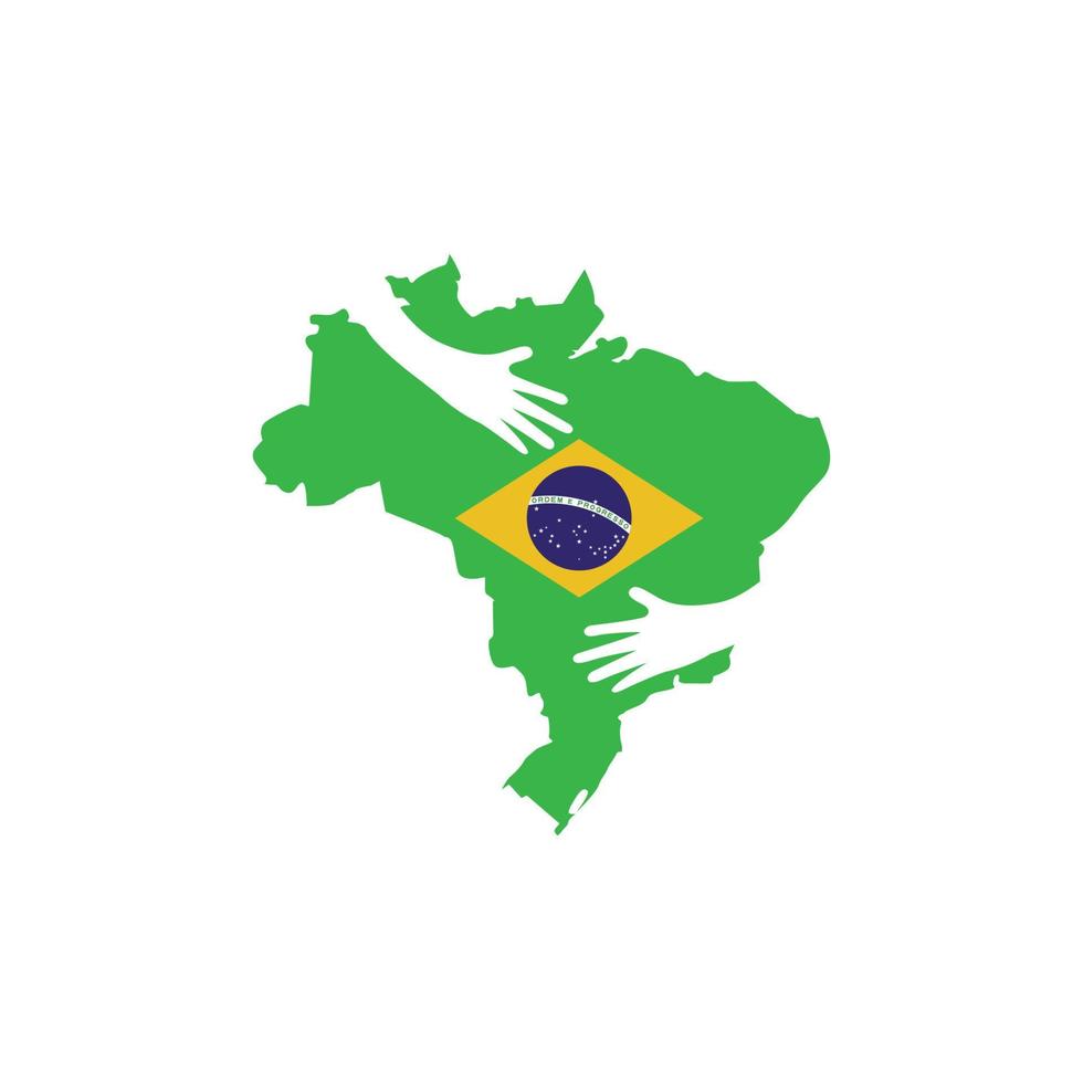 braziliaanse onafhankelijkheidsdag logo sjabloon vector pictogram ontwerp illustratie