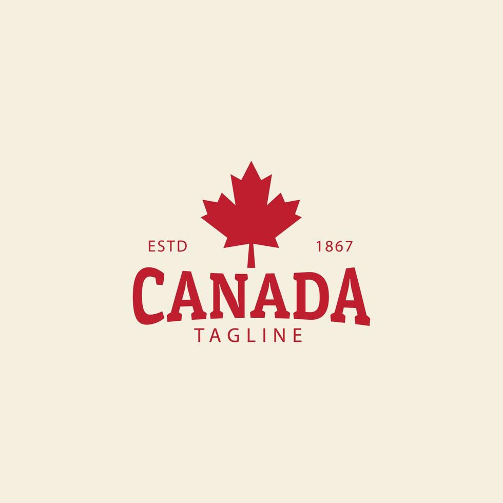 canada pictogram vlag onafhankelijkheidsdag logo sjabloon vector symbool illustratie ontwerp